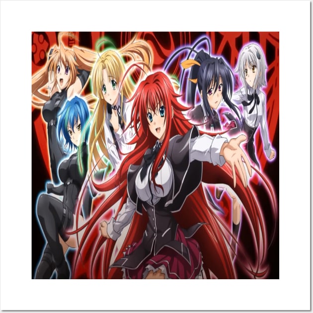 High School DXD Anime All the Main Girls Wall Art by Aventi